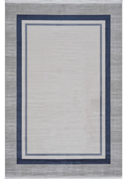 Zen Mavi Halı Akrilik Halı Yumuşak Dokulu Salon Oturma Odası Yatak Odası Halısı 7001