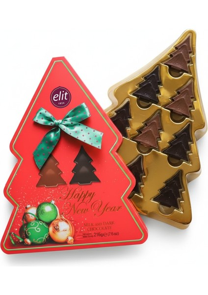 Yılbaşı Çam Ağacı Madlen Çikolata Kutu 216g 2’li Set fırsatları
