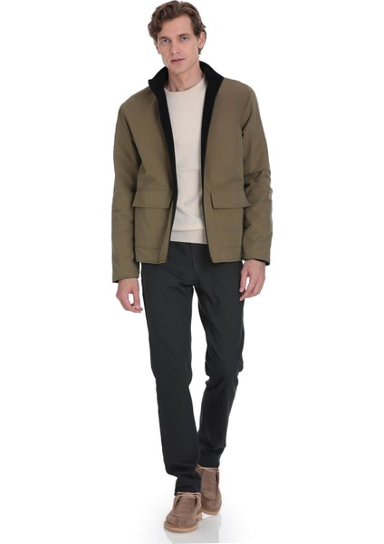 Siyah Regular Fit Yarım Balıkçı Yaka Baharlık Mont fiyatları