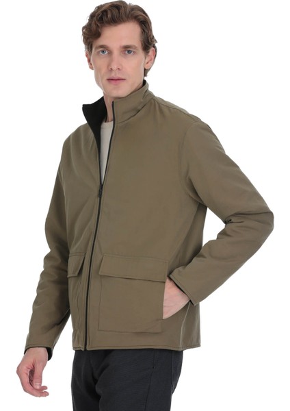 Siyah Regular Fit Yarım Balıkçı Yaka Baharlık Mont fırsatları