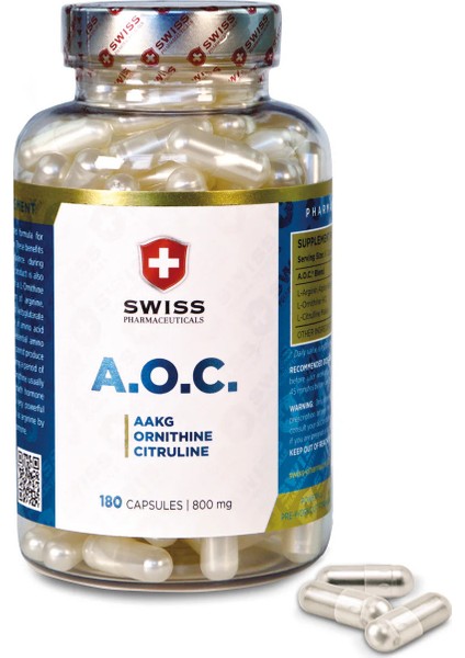 Aoc Aakg + L-Ornithine Hcl +Arginine + Citrulline 180 Kapsül