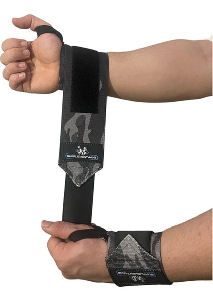 Supplementhane Logolu Fitness-Crossfit Ağırlık - Wrist Wraps Bileklik