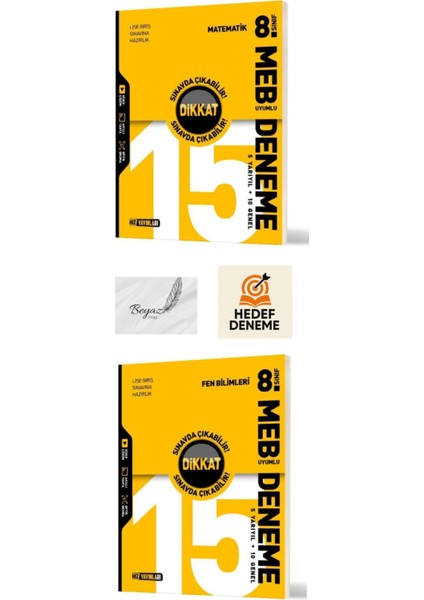 Hız 8.sınıf Meb Uyumlu Matematik Fen Bilimleri 15 Li Deneme Hedef Deneme
