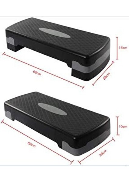 Dayanıklı İki Kademeli Fitness Step Tahtası 10 cm ve 15 cm Yükseklik Seçenekleriyle indirimleri