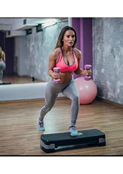 Dayanıklı İki Kademeli Fitness Step Tahtası 10 cm ve 15 cm Yükseklik Seçenekleriyle