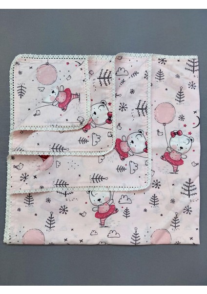 %100 Pamuk Full 6 Parça Kız Bebek Beşik - Park Yatak , Nevresim Takımı , Uyku Seti . (Pembe) modelleri