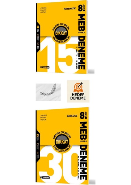 Hız 8.sınıf Meb Uyumlu 15LI Matematik 30LU Ingilizce Deneme Hedef Deneme