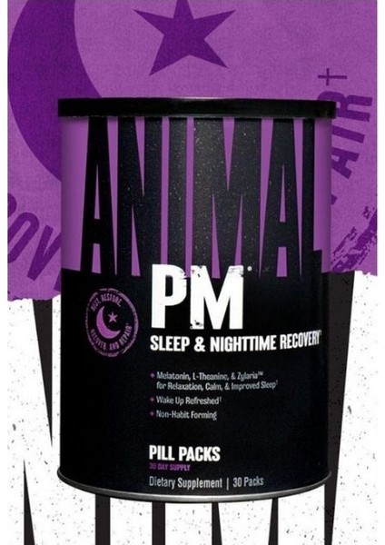 Universal Animal Pm 30 Packs - Sleep + Repair Recovery + Valerian Root + Gh + Akg + Panax)