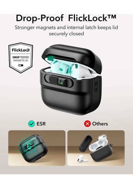 Apple Airpods 4 (4.nesil) Pulse Flicklock Magsafe Şarj Destekli Kilitli Kılıf fırsatları