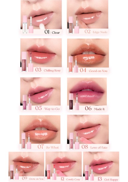 Dudaklara Dolgun ve Işıltılı Görünüm Sunan Gloss PERIPERA Ink Glasting Lip Gloss (7 So What)