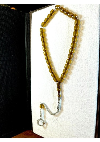 Sıkma Çubuk Kehribar Tesbih Sarı Renkli Kapsül Kesim T-165 fırsatları