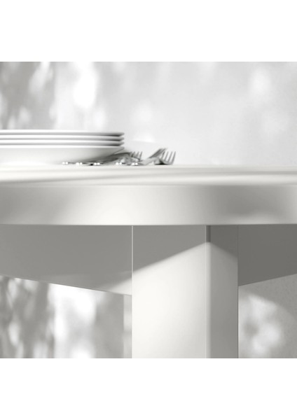 Vıhals Mutfak Masası Takımı Beyaz Tibbleby Bej Gri 4 Sandalyeli Sabit 107 Cm indirimleri