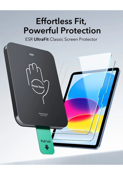 Apple iPad 10. Nesil 10.9 Inc (2022) Ultrafit Classic Autokit 2 Adet Tablet Cam Ekran Koruyucu A2757 A2777 fırsatları