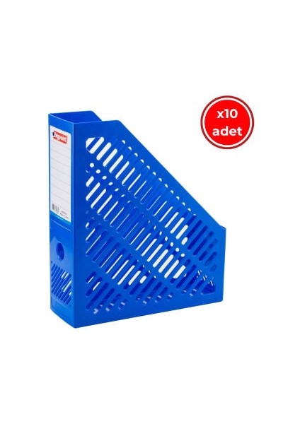 Plastik Kutu Klasör, 10 Adet, Dikey - Yatay, A4 - A5, Mavi