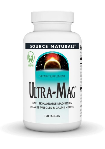 Ultra-Mag+B6 (Magnesium Citrate+Glycinate+Malate+Taurate Complex) 120 Tablets
