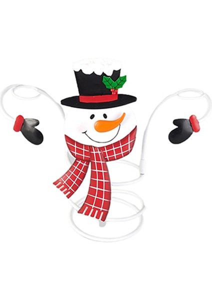 Santkuee Noel Şarap Şişesi ve Cam Tutucular Noel Organizatör Şarap Cam Raf Festivali Ev Mutfak Masaüstü Süslemeleri C (Yurt Dışından)