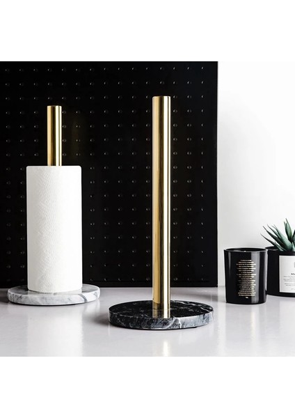 Santkuee Mermer Tabanlı Altın Kağıt Standı Dikey Kağıt Havlu Askısı Modern Kağıt Havluluk Rulo Tuvalet Tezgahı Mutfak C (Yurt Dışından) fırsatları