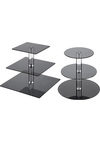 Santkuee 2 Adet 3 Katlı Cupcake Standı Katmanlı Servis Tatlı Kek Tutucu, Düğün, Doğum Günü, Parti, Bebek Partisi ve Noel Için Mükemmel (Yurt Dışından)