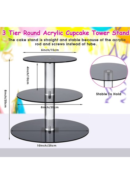 Santkuee 2 Adet 3 Katlı Cupcake Standı Katmanlı Servis Tatlı Kek Tutucu, Düğün, Doğum Günü, Parti, Bebek Partisi ve Noel Için Mükemmel (Yurt Dışından) fiyatları