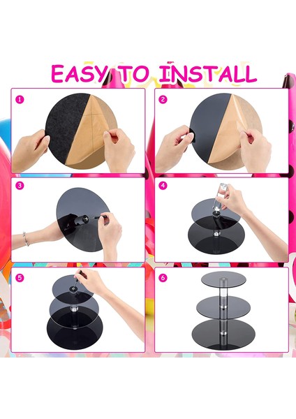 Santkuee 2 Adet 3 Katlı Cupcake Standı Katmanlı Servis Tatlı Kek Tutucu, Düğün, Doğum Günü, Parti, Bebek Partisi ve Noel Için Mükemmel (Yurt Dışından) indirimleri