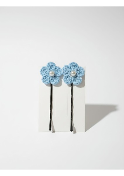 2 Adet El Yapımı Örgü Çiçekli Tel Toka fiyatları