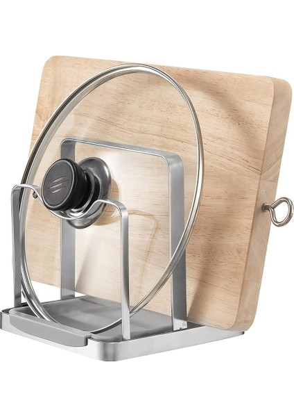 Santkuee Çok Fonksiyonlu Alüminyum Alaşımlı Tencere Kapağı Mutfak Bulaşıklık Depolama Kesme Tahtası Raf Çatal Bıçak Takımı Gümüş (Yurt Dışından) fiyatları