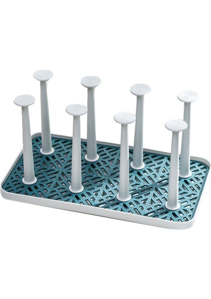 Santkuee Su Bardağı Rafı Toz Geçirmez Bardak Kurutma Rafı Çok Fonksiyonlu Plastik Drenaj Cam Bardak Tutucu Standı Temizlemesi Kolay B (Yurt Dışından)