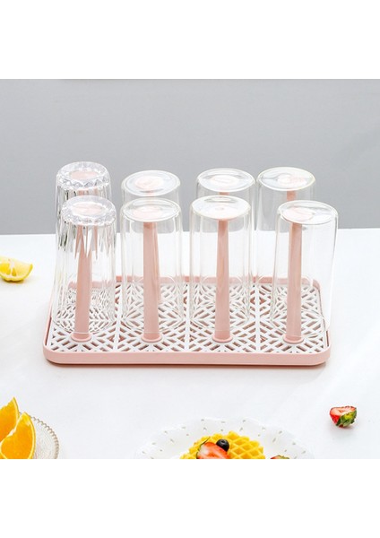 Santkuee Su Bardağı Rafı Toz Geçirmez Bardak Kurutma Rafı Çok Fonksiyonlu Plastik Drenaj Cam Bardak Tutucu Standı Temizlemesi Kolay B (Yurt Dışından) modelleri