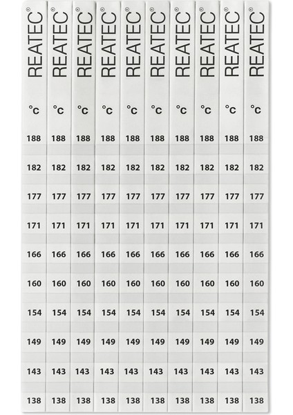Sıcaklık Ölçüm Etiketi – Termal Renk Değişimli – 82C°-132C° – Endüstriyel Isı Göstergesi – 10’lu / 100’LÜ Seçenekli