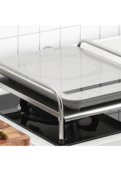 Santkuee Paslanmaz Çelik Gaz Sobası Koruyucu Kapak Raf Gaz Sobası Rafı Tencere Rafı Indüksiyon Ocak Kapağı Gümüş (Yurt Dışından) fırsatları