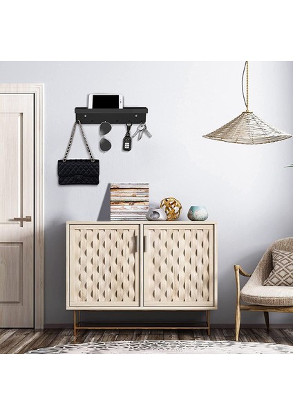 Santkuee 2 Adet Raflı Anahtarlık, Duvar Anahtar Panosu 6 Kanca, Kendinden Yapışkanlı Anahtar Rafı, Oturma Odası, Banyo Vb. Için Anahtar Saklama (Yurt Dışından) modelleri