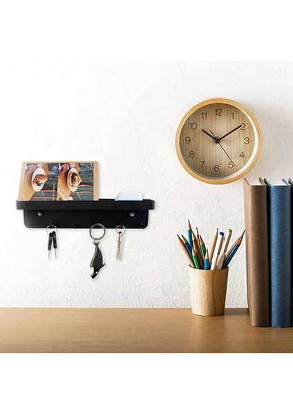 Santkuee 2 Adet Raflı Anahtarlık, Duvar Anahtar Panosu 6 Kanca, Kendinden Yapışkanlı Anahtar Rafı, Oturma Odası, Banyo Vb. Için Anahtar Saklama (Yurt Dışından) indirimleri