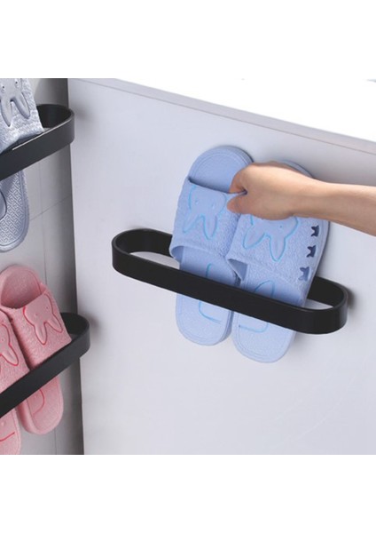 Santkuee Deliksiz Ayakkabı Rafı Duvara Monte Alan Alüminyum Ayakkabı Depolama Rafı Banyo Rafı, Siyah (Yurt Dışından) fırsatları