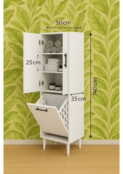 Orkide 2 Kapaklı Kirli Çamaşır Sepeti Dolabı 60X150 fiyatları