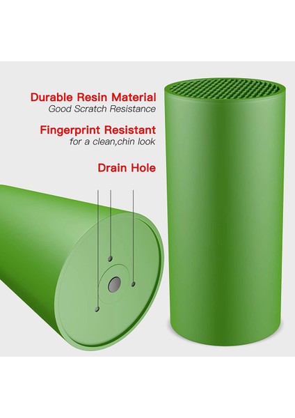 Santkuee Bıçak Bloğu Depolama Tutucu, Ayrılabilir Bıçak Tutucu Tezgah Depolama Yuvası Bıçak Depolama Standı Bıçaksız (Yeşil) (Yurt Dışından) modelleri