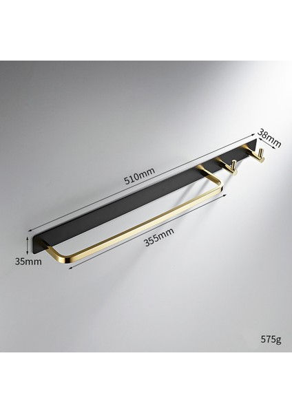 Santkuee Banyo Tüm Bronz Havlu Askısı Banyo Duvar Asılı Tek Kutuplu Havlu Askısı Iskandinav Banyo Duvar Raf Kanca Gümüş (Yurt Dışından) fiyatları