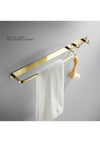 Santkuee Banyo Tüm Bronz Havlu Askısı Banyo Duvar Asılı Tek Kutuplu Havlu Askısı Iskandinav Banyo Duvar Raf Kanca Gümüş (Yurt Dışından) indirimleri
