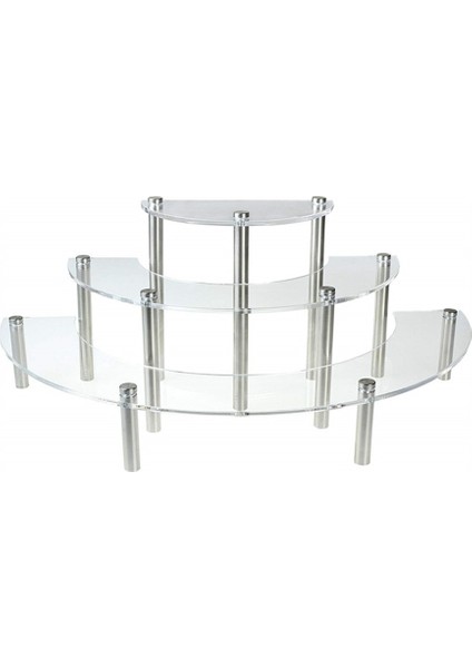 Santkuee Şeffaf Çıkarılabilir Akrilik Kek Ekran Standı Yuvarlak Kek Tutucu Düğün Doğum Günü Partisi Dekorasyon (Yurt Dışından)