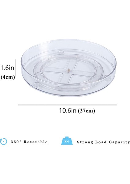 Santkuee Depolama Dolabı Pikap-2 Parça 10.6 Inç Şeffaf Döner Baharat Rafı Depolama Mutfak Yemek Masası Kiler (Yurt Dışından) indirimleri