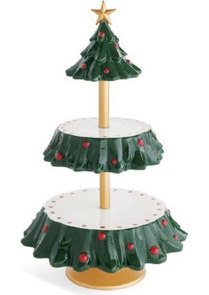Santkuee Noel Aperatif Standı Reçine Yemek Servis Tepsisi Cupcake Tutucu Kase Noel Masa Dekorasyon Süsler Aperatif Raf A (Yurt Dışından)