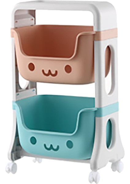 Santkuee Depolama Arabası Oyuncak Depolama Rafı Çok Katmanlı Organizatör Depolama Dolabı Oturma Odası Için Oyuncaklar Raf A (Yurt Dışından)