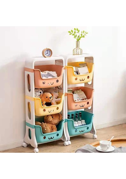 Santkuee Depolama Arabası Oyuncak Depolama Rafı Çok Katmanlı Organizatör Depolama Dolabı Oturma Odası Için Oyuncaklar Raf A (Yurt Dışından) fiyatları