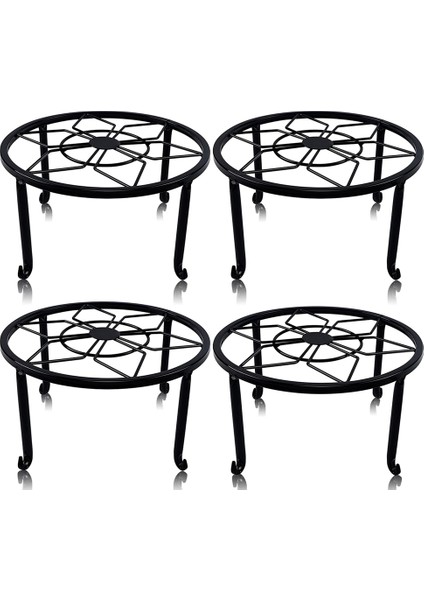 Santkuee Saksı Için 4 Paket Metal Bitki Standları, Ağır Hizmet Saksı Standı Tutucu, Kapalı Açık Paslanmaz Ekici (Yurt Dışından)