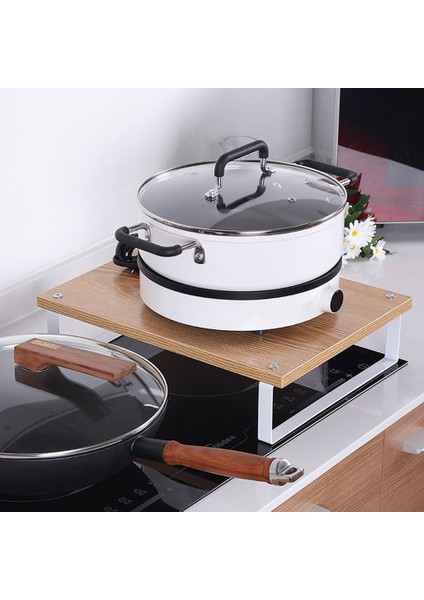 Santkuee Ev Mutfak Rafı Ahşap Indüksiyon Ocak Rafı Zemin Tipi Çok Fonksiyonlu Raf (Yurt Dışından) fırsatları