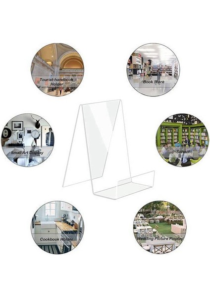 Santkuee 10 Paket Akrilik Kitap Standı, Şeffaf Akrilik Ekran Standı, Resimleri Görüntülemek Için Şeffaf Tutucu, Takı, Saat Ekran Standı (Yurt Dışından) fırsatları