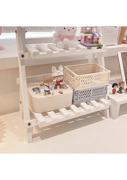 Santkuee Ahşap Çift Katmanlı Mutfak Rafı Ev Depolama Organizasyon Masa Raf Odası Aksesuarları Banyo Baharatlık B (Yurt Dışından) fiyatları