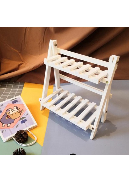 Santkuee Ahşap Çift Katmanlı Mutfak Rafı Ev Depolama Organizasyon Masa Raf Odası Aksesuarları Banyo Baharatlık B (Yurt Dışından) fırsatları