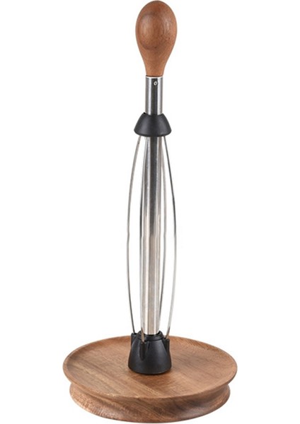 Santkuee Mutfak Kağıt Havlu Askısı Masif Ahşap Yüksek Dereceli Paslanmaz Çelik Amortisör Ev Masaüstü Rulo Kağıt Tutucu C (Yurt Dışından)