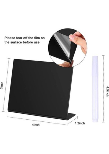 Santkuee 12 Paket Boş Akrilik Burcu Tutucu Masa Kartı Standları, Akrilik Düğün Parti Masa Burcu Tutucu ile Işaretleme Kalemi A (Yurt Dışından) modelleri