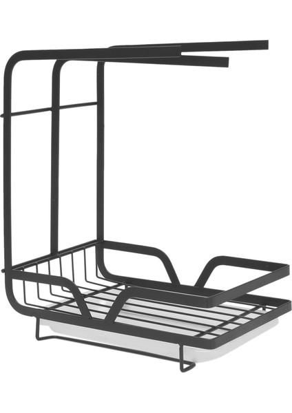 Santkuee Mutfak Süngeri Raf Havlu Kurutma Rafı Tutucu Lavabo Raf Organizatör Tepsi ile Mutfak Aksesuarları Depolama Organizatör-A (Yurt Dışından)